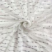 sequence fabric | shimmer lycra fabric | Imported Moonlight Sequence Fabric : White