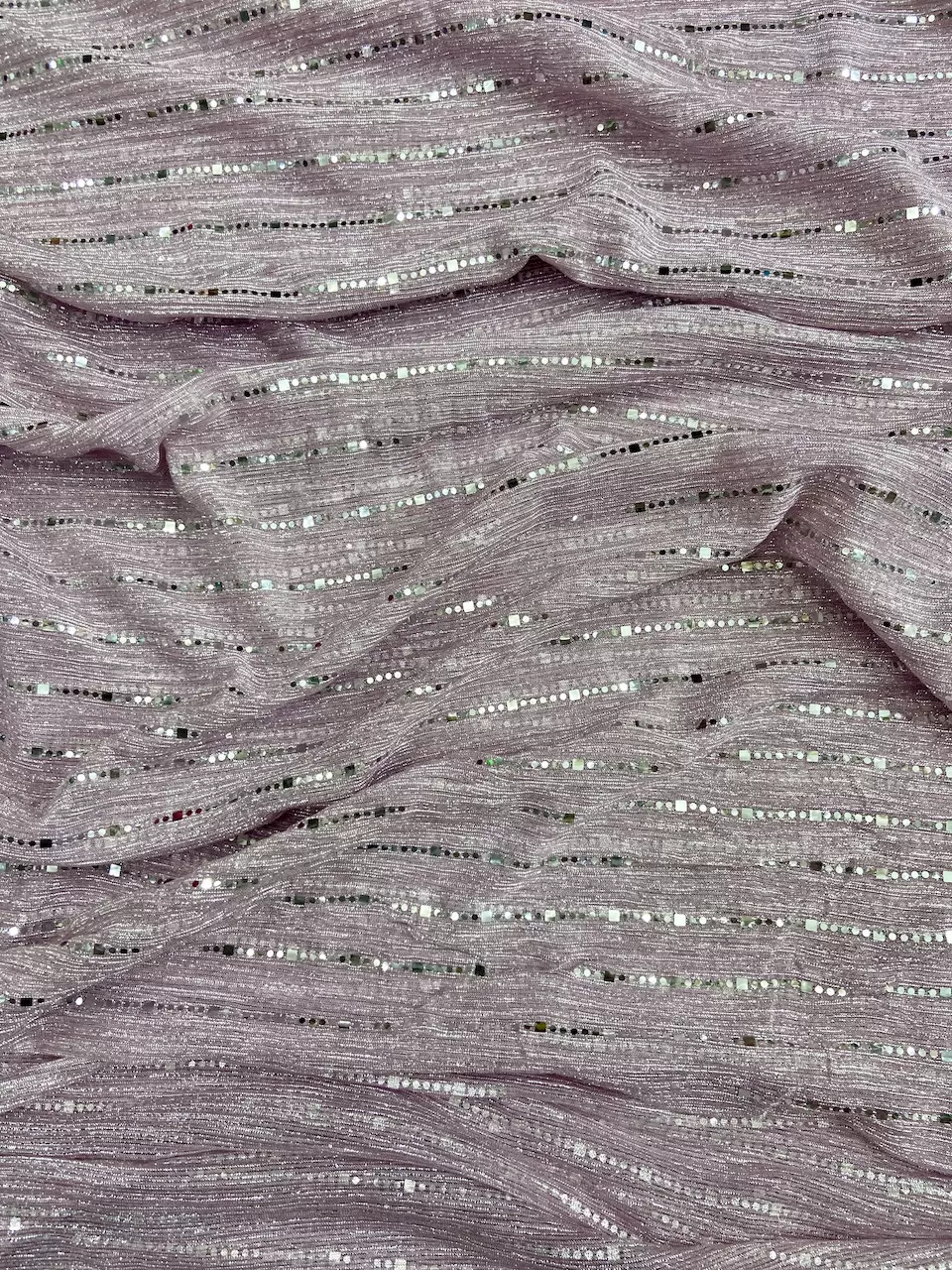 Imported Moonlight Sequence Fabric : Pink