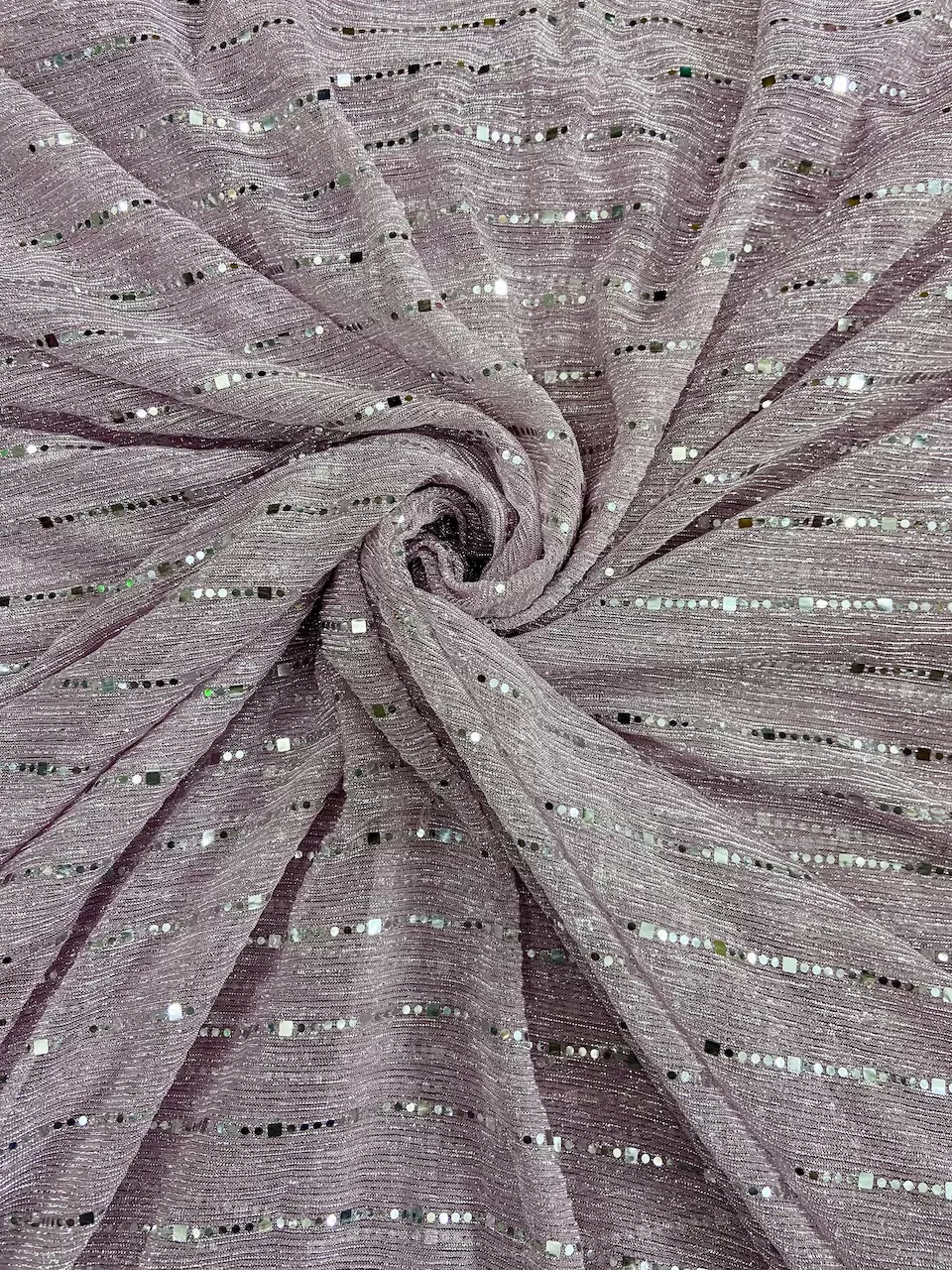 Imported Moonlight Sequence Fabric : Pink