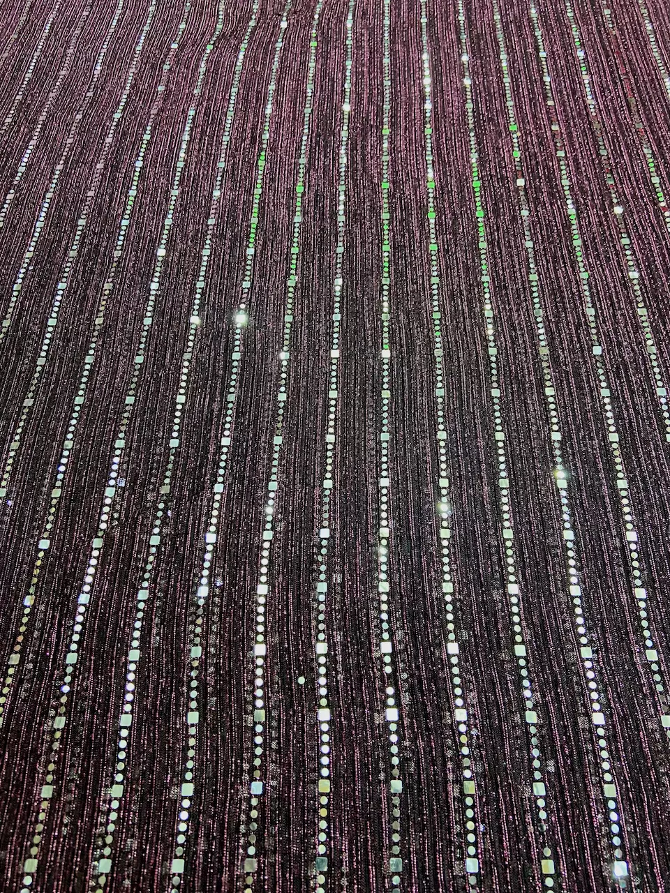 Imported Moonlight Sequence Fabric : Wine