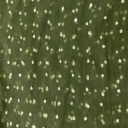 All Over Gold Sequin Buti On Mehendi Net Fabric