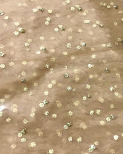 All Over Gold Sequin Buti On Antique Gold Fabric