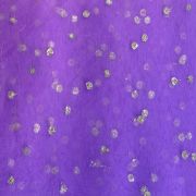 All Over Gold Sequin Buti On Lavender Fabric