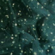 All Over Gold Sequin Buti On Bottle Green Net Fabric