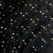 All Over Gold Sequin Buti On Black Net Fabric