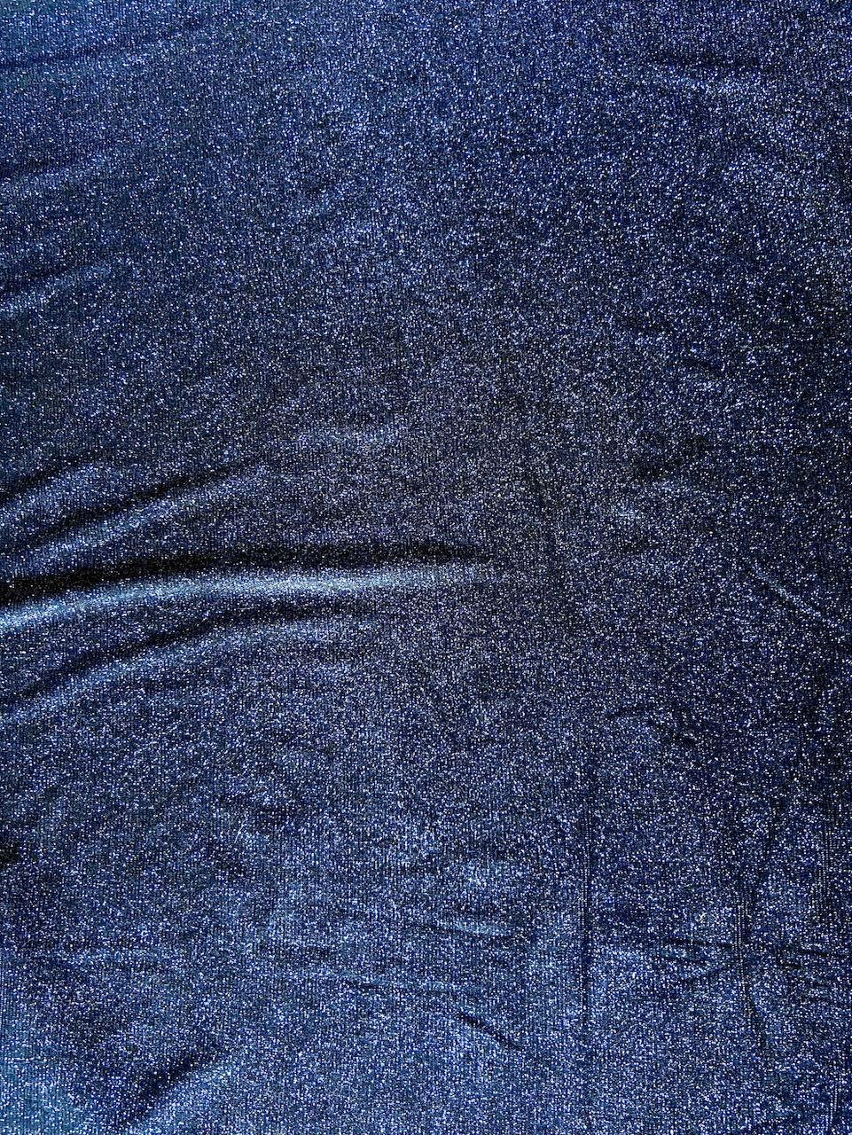 Big Width Lycra Navy Blue Shimmer Fabric