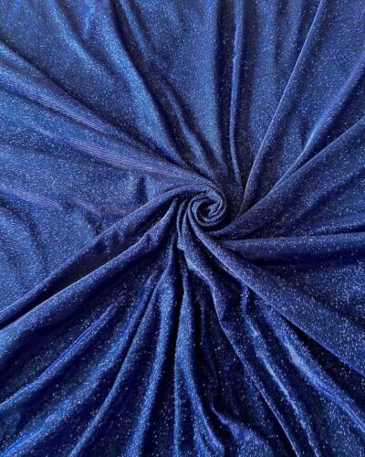 Big Width Lycra Navy Blue Shimmer Fabric