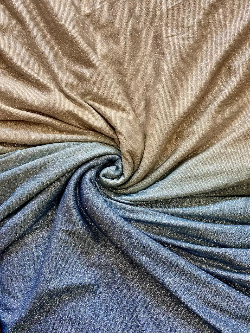 Big Width Shaded Shimmer Gold to Blue