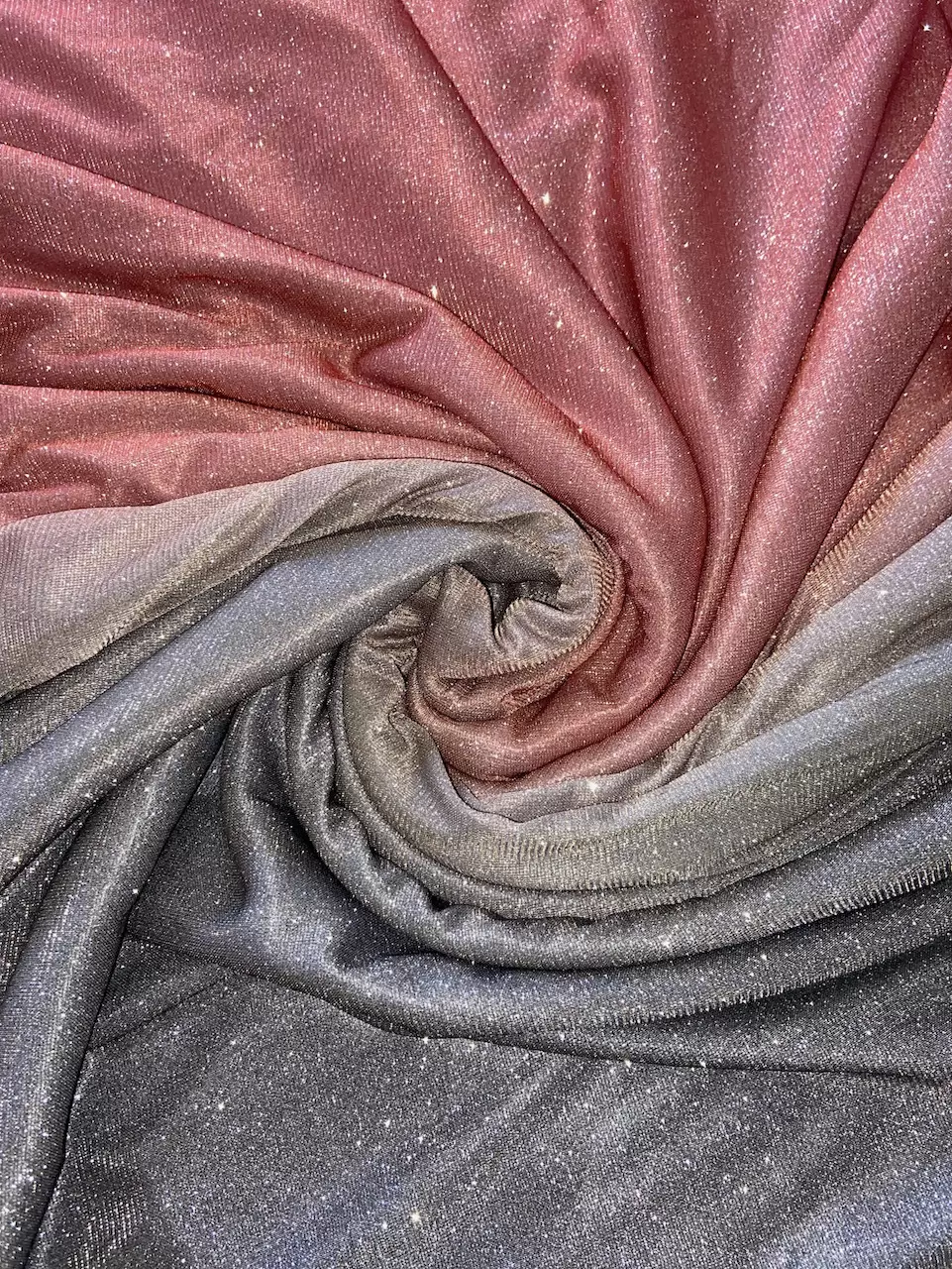 orange shimmer | Big Width Shaded Shimmer Orange to Grey