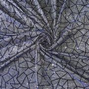 shimmer lycra fabric | Big Width Midnight Blue Lycra Shimmer Fabric with Abstract Sequin Pattern