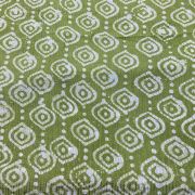 Green Malmal Silk Embroidered Batik Print