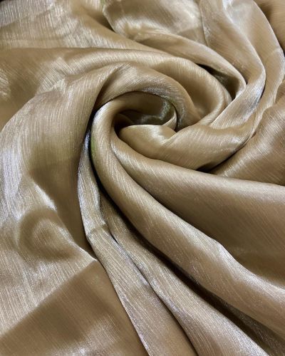 Crinkled Glass Organza – Gold