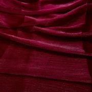 Crinkled Glass Organza Fabric Wine