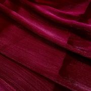 Crinkled Glass Organza Fabric Wine