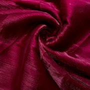 Crinkled Glass Organza Fabric Wine