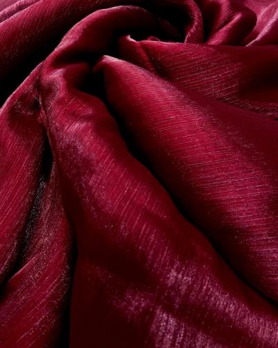 Crinkled Glass Organza – Deep Red