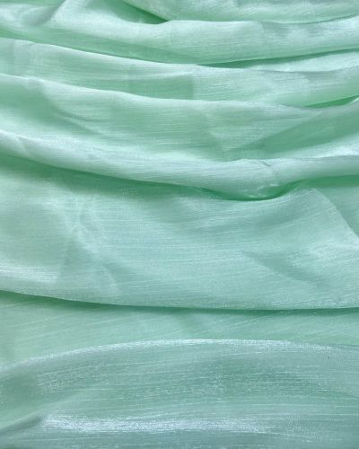 Crinkled Glass Organza – Pastel Green