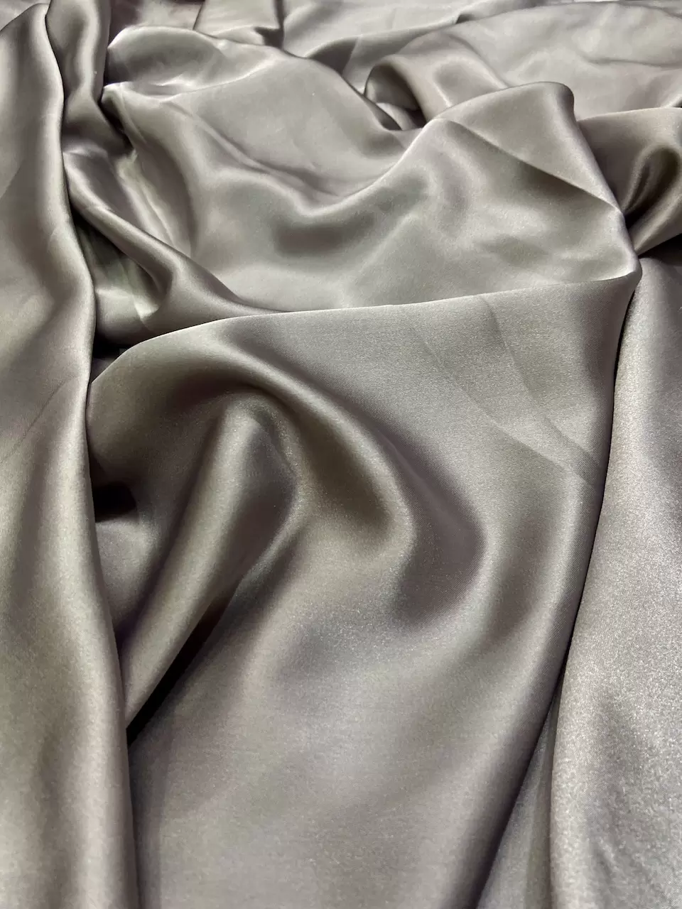 Armani Satin Fabric – Grey
