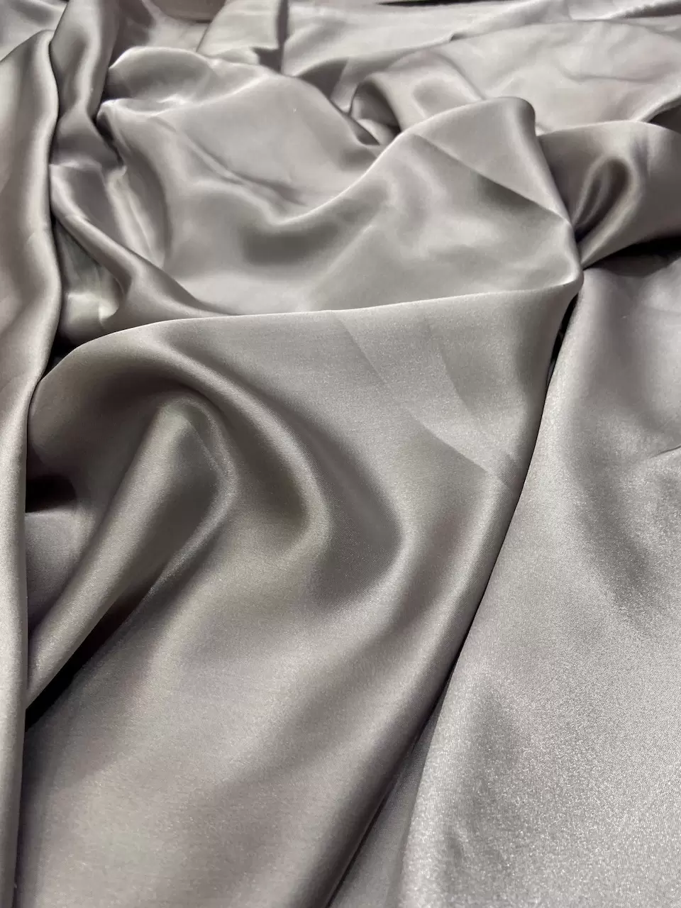 Armani Satin Fabric – Grey