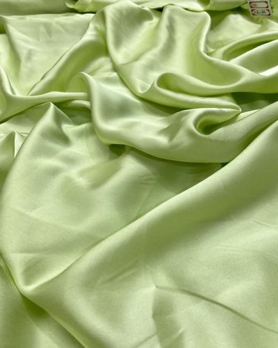 Armani Satin Fabric – Parrot Green