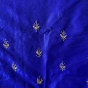 Royal Blue Aari & Zardozi Gota & Dabka Hand Embroidered On Unstitched Blouse Piece