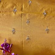 Yellow Aari & Zardozi Gota & Dabka Hand Embroidered Unstitched Blouse Piece