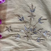 Gold All Over Buti Embroidered On Unstitched Blouse Piece