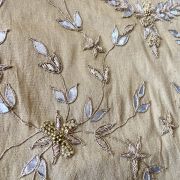 Gold All Over Buti Embroidered On Unstitched Blouse Piece