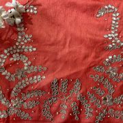 hand embroidered blouse piece | Red All Over Gota Patti Hand Embroidered Unstitched Blouse Piece