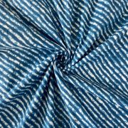 cotton block print fabric | printed cotton fabric | organza fabric | Blue Leheriya Hand Block Print Cotton Fabric