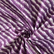 Purple Leheriya Hand Block Print Cotton Fabric