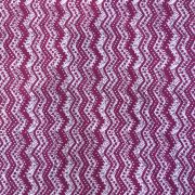 Hot Pink Hand Block Print Zig-Zag Design Cotton Fabric