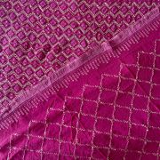 viscose georgette | viscose georgette fabric | viscose georgette chikankari | silk blouse piece | Dupatta – Heavy Pure Viscose Georgette Lucknowi Chikankari Magenta Pink Dupatta