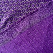 Dupatta - Heavy Pure Viscose Georgette Lucknowi Chikankari Purple Dupatta