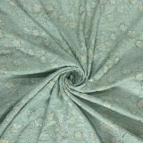 silk embroidery fabric online india | sequin embroidery fabric | printed organza fabric | ChikanKari With Sequin Embroidery On Sea Green Pure Mysore Silk Fabric