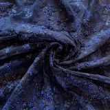 blue lace fabric | embroidered lace fabric blue | Big Width Imported Navy Blue Lace Fabric With Pearl Embellishment