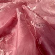 Heavy Tone On Tone Thread & Sequence Embroidery On Blush Pink Pure Organza