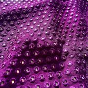 Heavy Faux Mirror Embroidery On Purple Pure Georgette Fabric