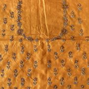 Buti Design Zardozi & Gota Hand Embroidered On Haldi Yellow Unstitched Blouse Piece