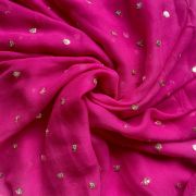 All Over Buti Design On Pink Pure Georgette Fabric