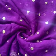 All Over Buti Design On Purple Pure Georgette Fabric