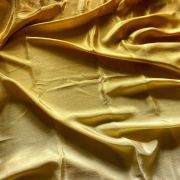 Ombre Shaded Chinon Fabric In Lemon Yellow To Deep Yellow Colour