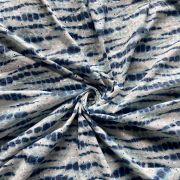 All Over Indigo Shibori & Schiffli Cotton Fabric