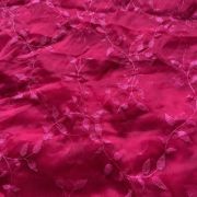 Heavy Tone On Tone Thread & Sequence Embroidery On Hot Pink Pure Organza