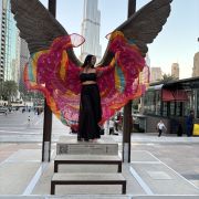 Multi Colour Flared Chiffon Shrug