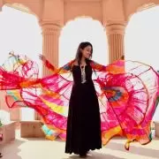 Multi Colour Flared Chiffon Shrug