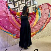 Multi Colour Flared Chiffon Shrug