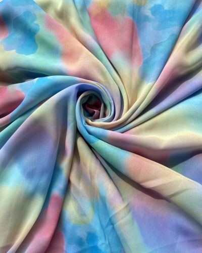Tie & Dye Pattern Digital Print Georgette Fabric