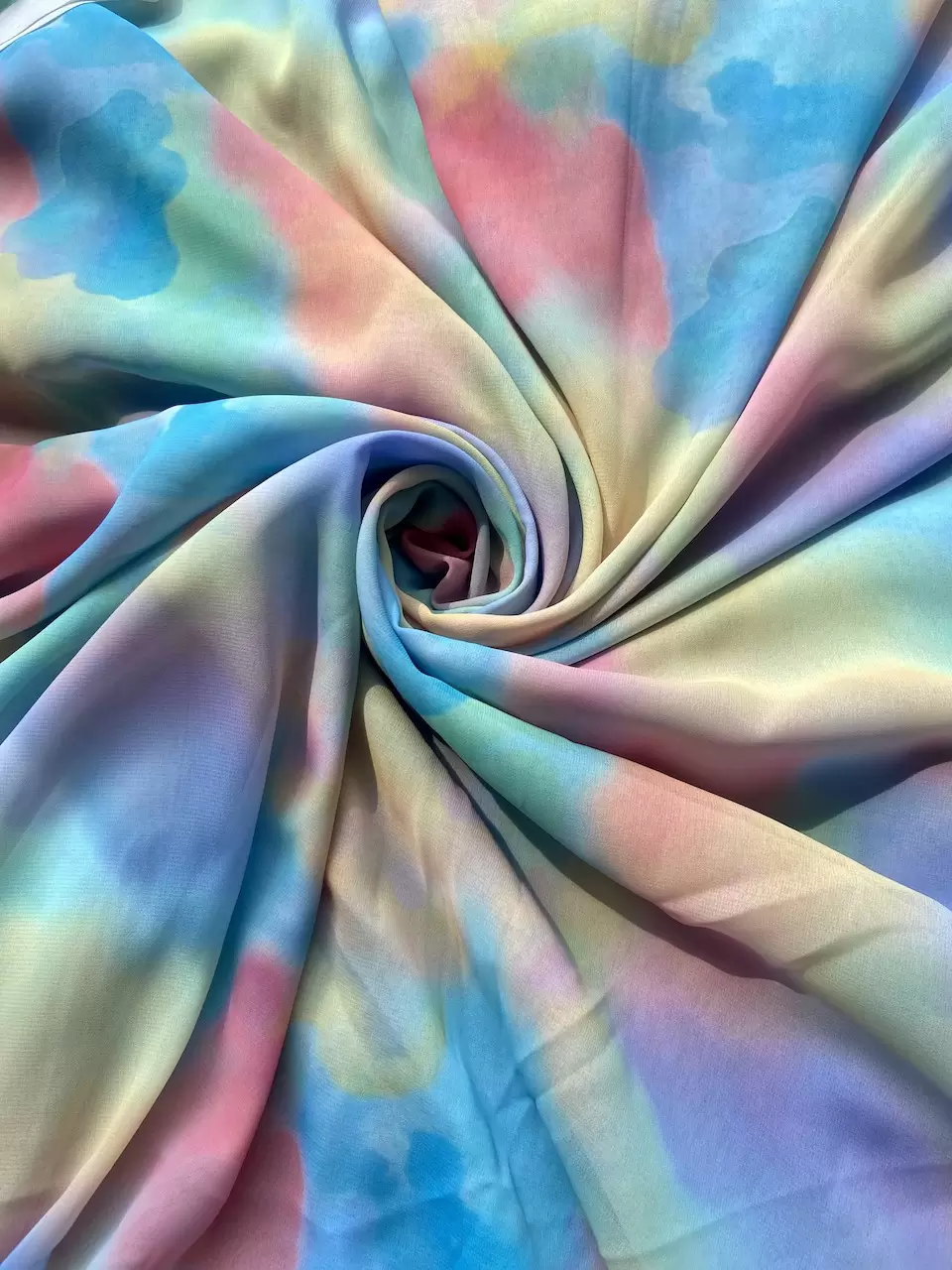 Tie & Dye Pattern Digital Print Georgette Fabric