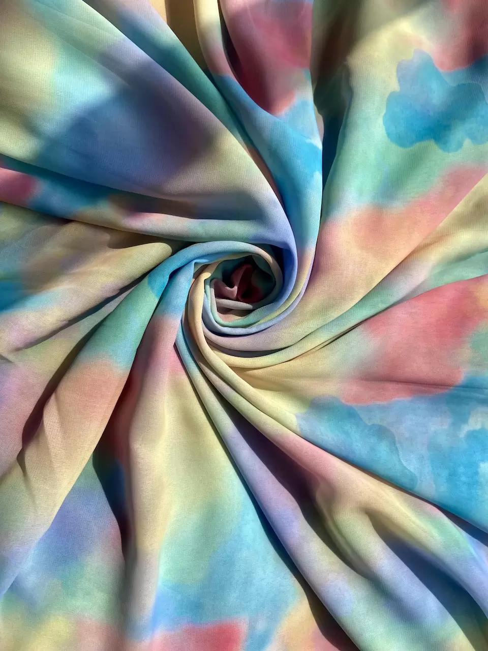 Tie & Dye Pattern Digital Print Georgette Fabric